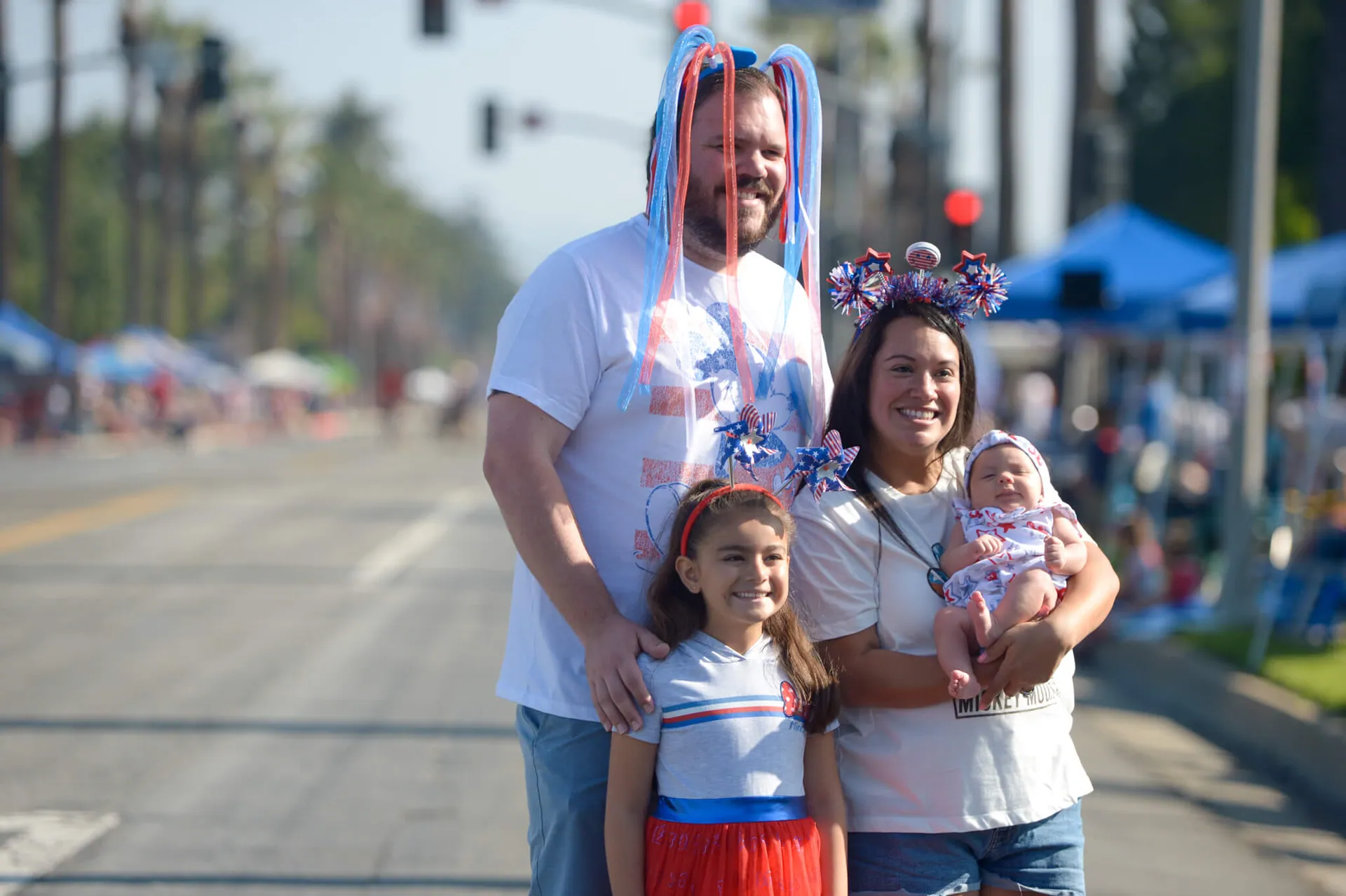 With a clearly independent spirit a growing family of 4 celebrates Independence Day taking the day’s meaning to heart. Photo by Jerry Soifer