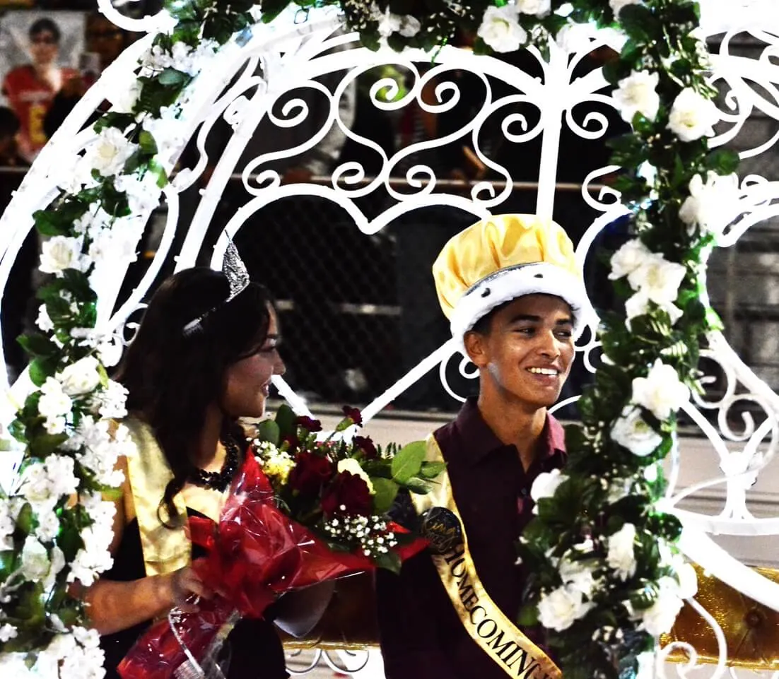 Joseph Diaz and Delaney Prado were named Corona High School Homecoming King and Queen during halftime festivities.
Caption: Photo by Gary Evans