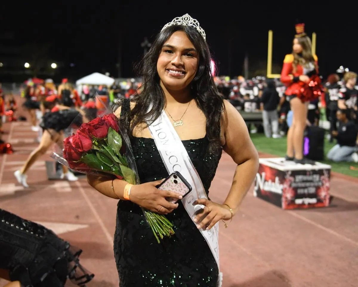 Senior Emily Reyes was honored as the Centennial Homecoming Queen.
Credit: Photo by Jerry Soifer