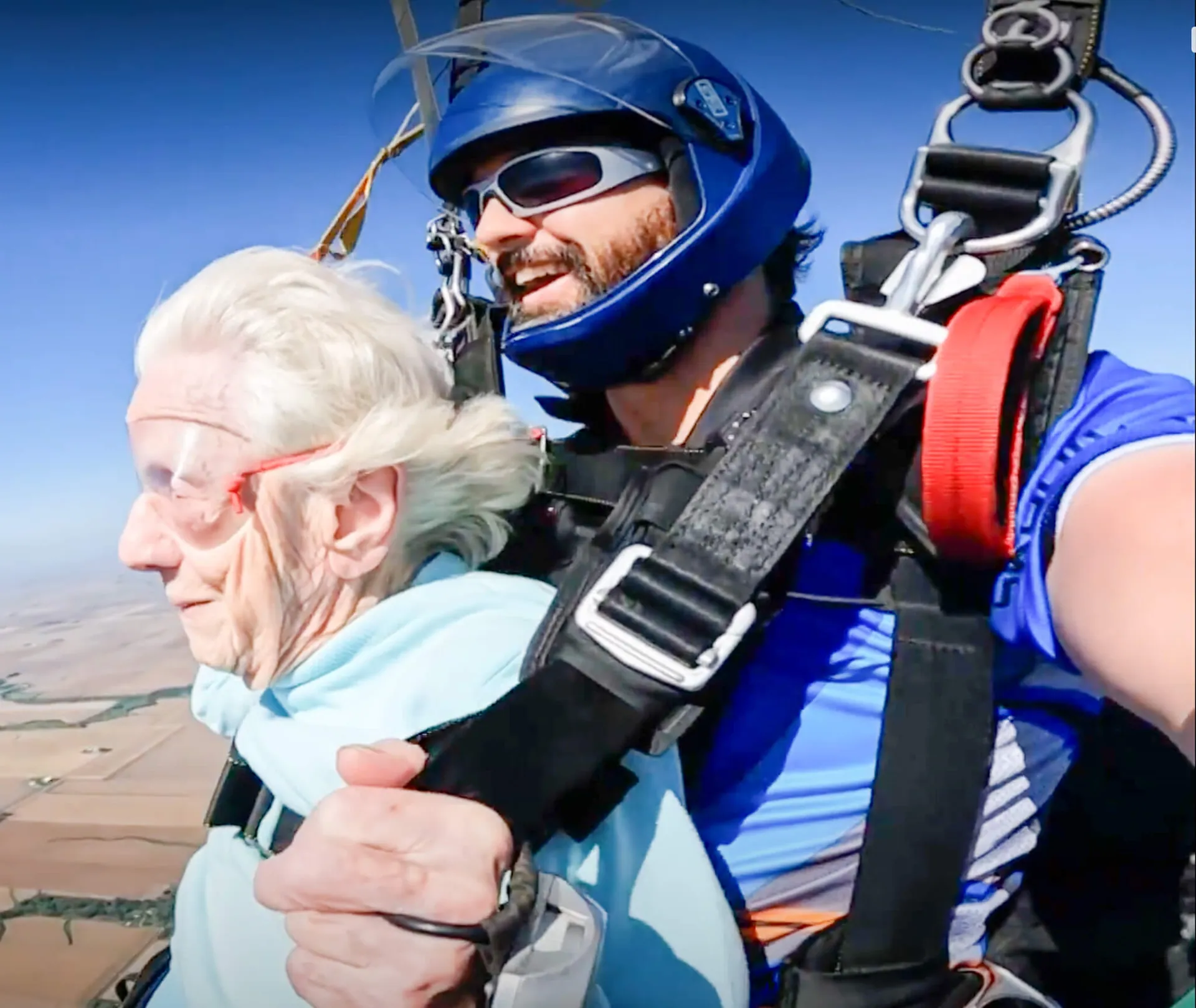 Chicago Woman. Dorothy Hoffner, making her second skydive adventure after turning 100-years-old.
Credit: Daniel Wilsey High Flight