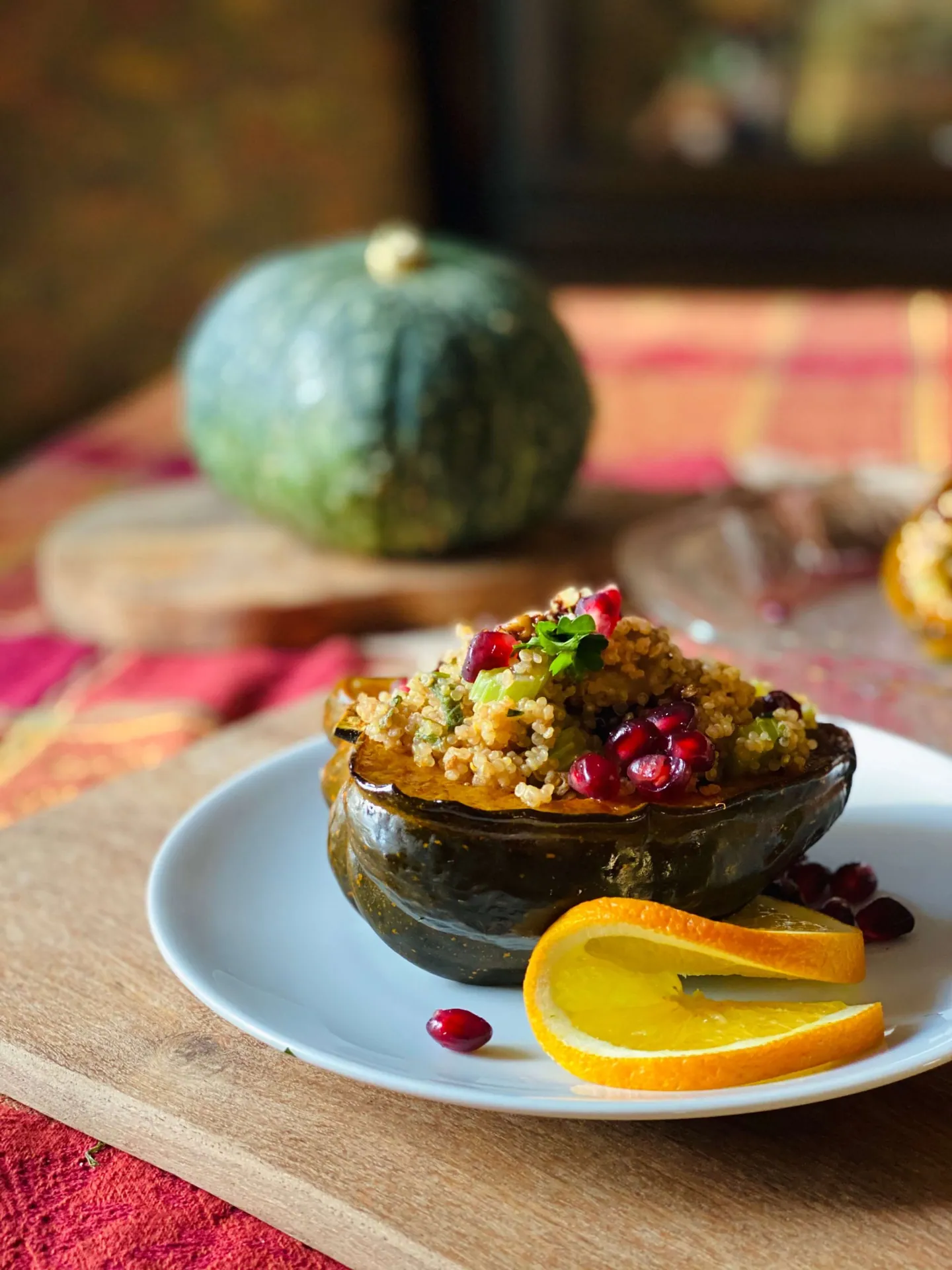 Quinoa and Cranberry Stuffed Acorn Squash