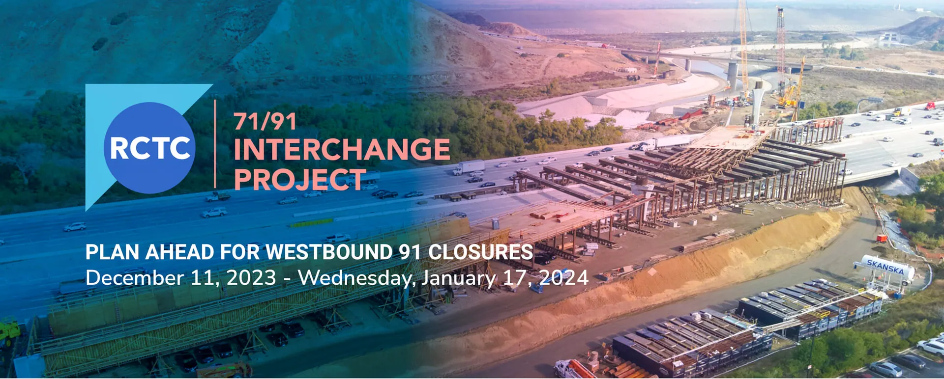 Westbound 91 Freeway Closure