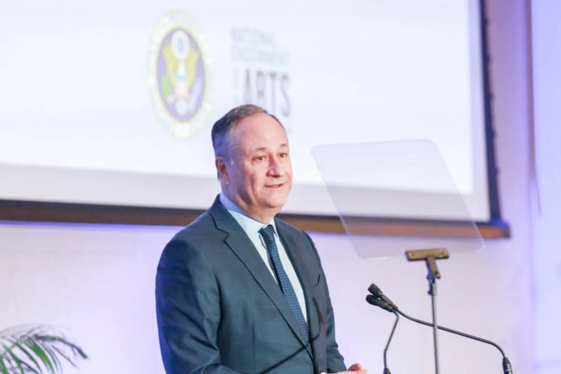 White House-Hosted Arts Summit. Second Gentleman of the United States Douglas Emhoff speaking at Healing, Bridging, Thriving: A Summit on Arts and Culture in Our Communities.