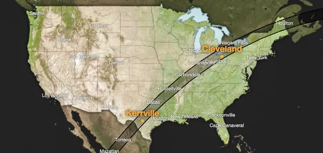 Solar Eclipse. NASA's Eclipse Explorer is an interactive map designed to enhance your eclipse-viewing experience. Crafted to complement our existing static eclipse maps, this tool enables users to dive into this amazing celestial event like never before. With this map, you can learn what will be visible in different areas, see a prediction of the corona, compare this path to previous eclipses, and more. To see it full screen, visit go.nasa.gov/EclipseExplorer.