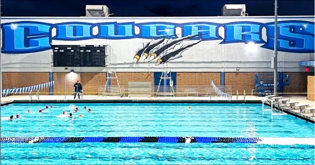 The mural over Norco High’s pool was painted by Rivera’s company, Boss Graphics.
Credit: @bossgraphicsmurals Instagram