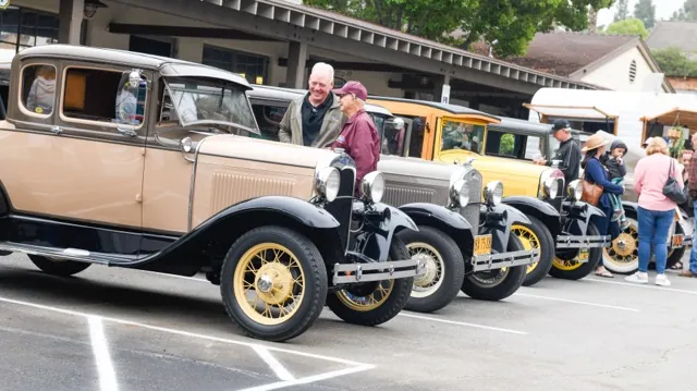 Owners and visitors appreciate the craftsmanship of antique automobiles at the Corona Heritage Park Antiques & Collectibles Faire on Saturday.
Credit: Photo by Jerry Soifer