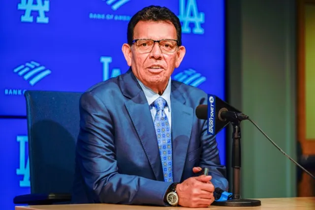 Photo: Valenzuela Broadcasting (For the Jump)
Caption: The Dodgers disclosed earlier this month that Valenzuela was stepping away from his broadcasting duties for health reasons.
Credit: Ryan Sun AP