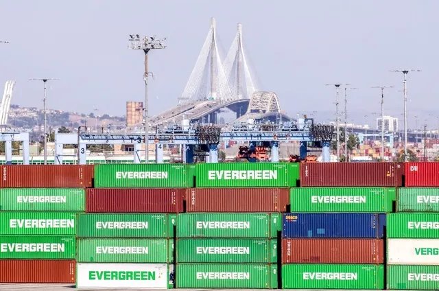 Cargo Movement. Tariffs. The Port of Los Angeles on Oct. 2, 2021. Credit: Photo by Ted Soqui, Sipa USA via AP Photo