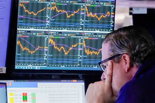 Economic Uncertainty. Specialist Gregg Maloney works at his post on the floor of the New York Stock Exchange, Monday, April 28, 2025. Credit: (AP Photo/Richard Drew, File)