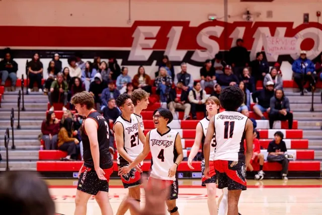 The Elsinore Tigers defeated the Great Oak Wolfpack 3-2 in an early season matchup. The Elsinore Tigers defeated the Great Oak Wolfpack 3-2 in an early season matchup. The Tigers celebrate a successful point.