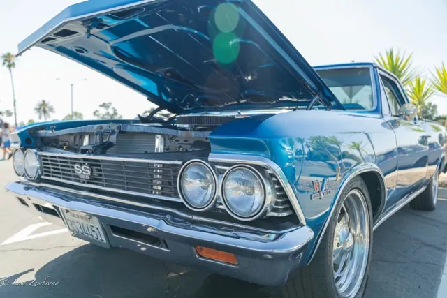 A 1966 Chevrolet El Camino owned by Paul Padilla. Paul's father, bought the car while in the Air Force in 1968 and has passed the car down the generations.