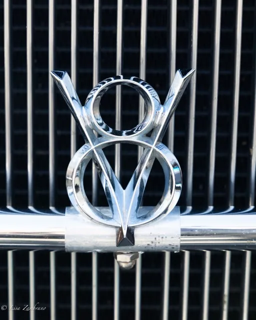V8 emblem from the 1932 Ford Coupe