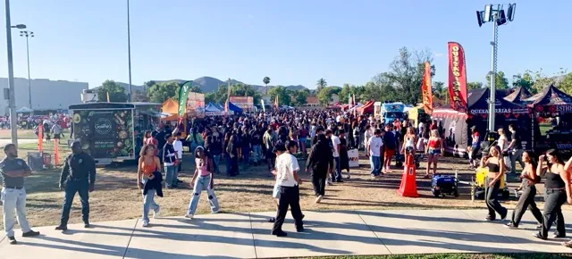 Food and other vendors were spread across Wheatfield park. Photo by Mia Rotell